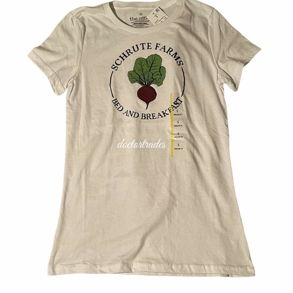 New NWT The Office Schrute Farms Classic Short Sleeve Girls size S Dwight Shirt